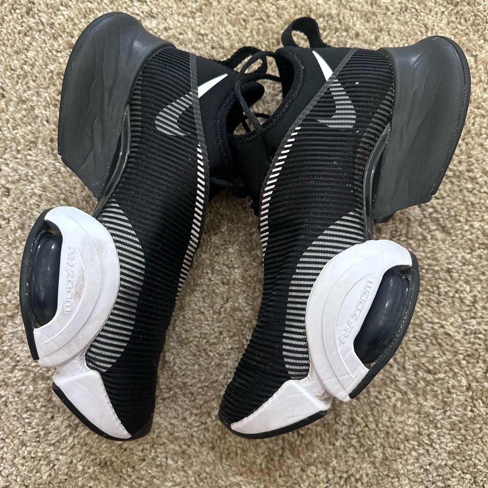 Nike Air Zoom SuperRep Sneakers Black White Women’s Size 7.5 Training Gym Shoes - Picture 2 of 11